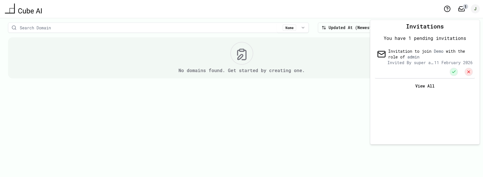 Accept invitation screen