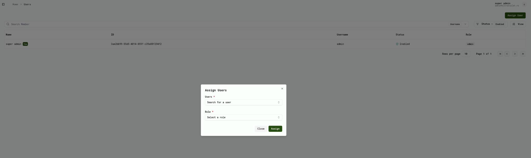 Domain members and role assignment